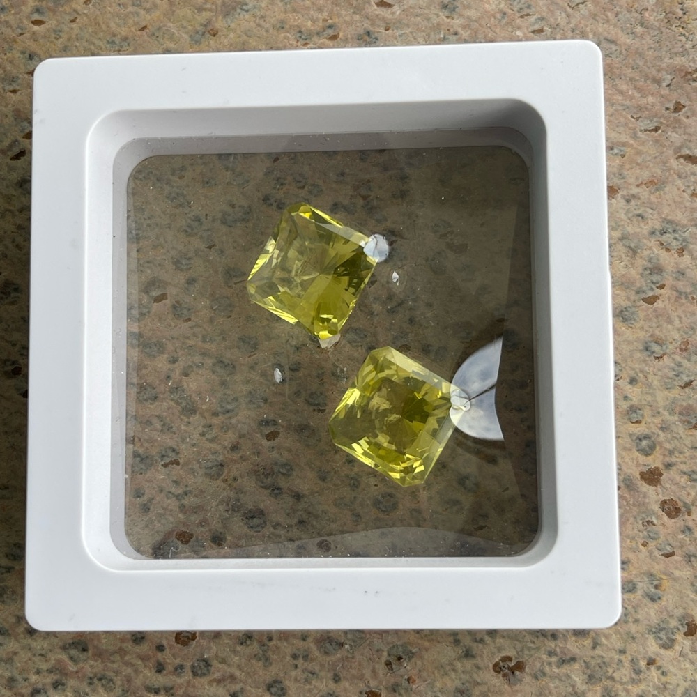 Lemon Quartz Square Yellow Gemstones 10.51 carats